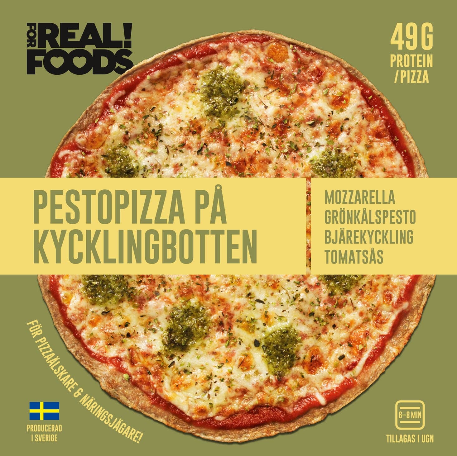 Pestopizza på kycklingbotten FRYST